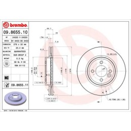 Disco freno anteriore MINI Cabrio Cooper S-SD-ONE D-One LPG