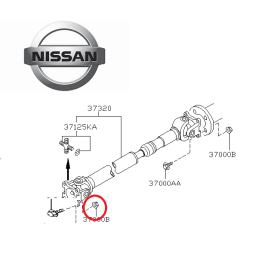 Dado fissaggio albero di trasmissione NISSAN CABSTAR 28.11 DCI, 32.11