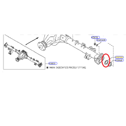 Paraolio ponte differenziale posteriore NISSAN NAVARA D40 2.5 dCi 4x4