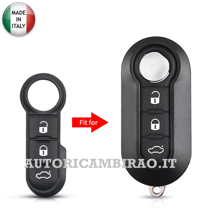 Pulsanti guscio in gomma per chiave FIAT 500 L