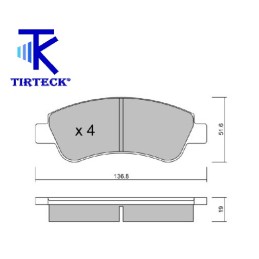 Pastiglie freno anteriore CITROEN C3 C4 1.6 HDi DS3 1.6 HDi XARA 1.4 HD