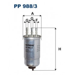 Filtro carburante  RENAULT DACIA: FILTRON PP 988/3