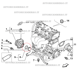 Guarnizione tubo refrigarante ALFA ROMEO MITO 1.4 Bifuel 1.4 Turbo