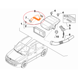 Tubo sfiato ventilazione motore FIAT DOBLO 1.2 PANDA GRANDE PUNTO 1.2 LPG