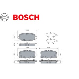 Pastiglie freno posteriore JEEP Compass 1.4 MultiAir 1.6 CRD 2.0 CRD