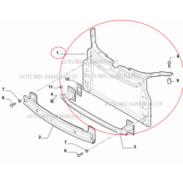 Pannellatura anteriore FIAT 500 C 1.2 1.3 D Multijet ABARTH 500 1.4