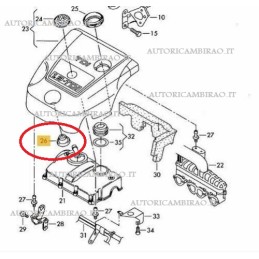 Gommino supporto asta livello olio motore Audi 1.9 TDI Seat Ibiza 1.9