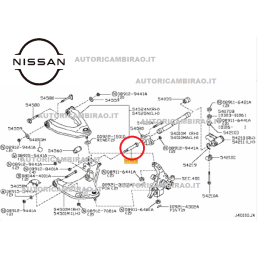 Bullone perno braccio anteriore inferiore NISSAN KING CAB D22-D21