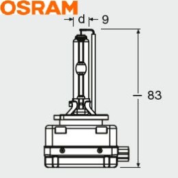 Lampadina faro di profondità D3S 42V 35W 66340CLC