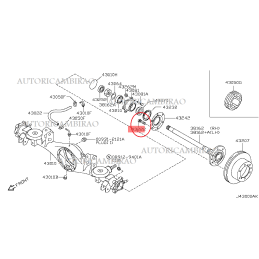 Bullone ruota NISSAN Patrol GR 3.0 DTi Navara Pick-up Pathfinder 2.5