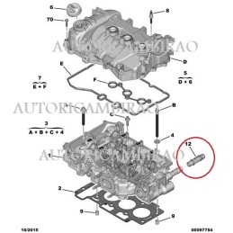 Tubo refrigerante metallo CITROËN C1 C3 DS3 1.2 VTi PEUGEOT 108 2008