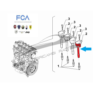 Bobina d'accensione FIAT 500X 1.0 1.3 TIPO JEEP Compass Renegade 1.3