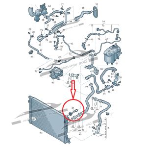 Raccordo radiatore vaso espansione AUDI A4 Allroad 2.0 TDI quattro A5