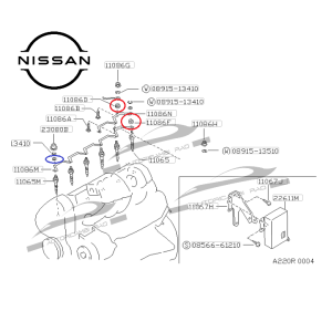 Isolatore piastra candelette NISSAN PATROL Y60 2.8 TD 11068V7200